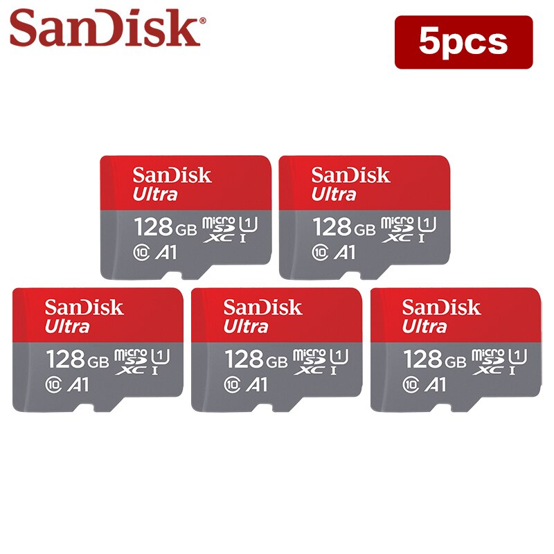SanDisk Ʈ ޸ ī, б ӵ ִ 120 MB/s ũ SD ī, Class10 A1 UHS-I U1 TF ī, 32GB, 64GB, 128GB, Ʈ 5 